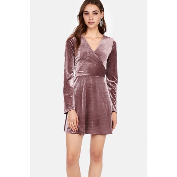Express Dresses & Skirts - Final Price NWT Express Velvet Wrap Dress